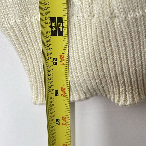Vintage Women 3D Sweater Sz 20 Cable Knit Cottage Core Pastel Flower Accents - Picture 10 of 11